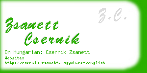 zsanett csernik business card